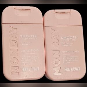 NWT 》2×《 MINI MONDAY SMOOTH HAIR SHAMPOO & CONDITIONER!